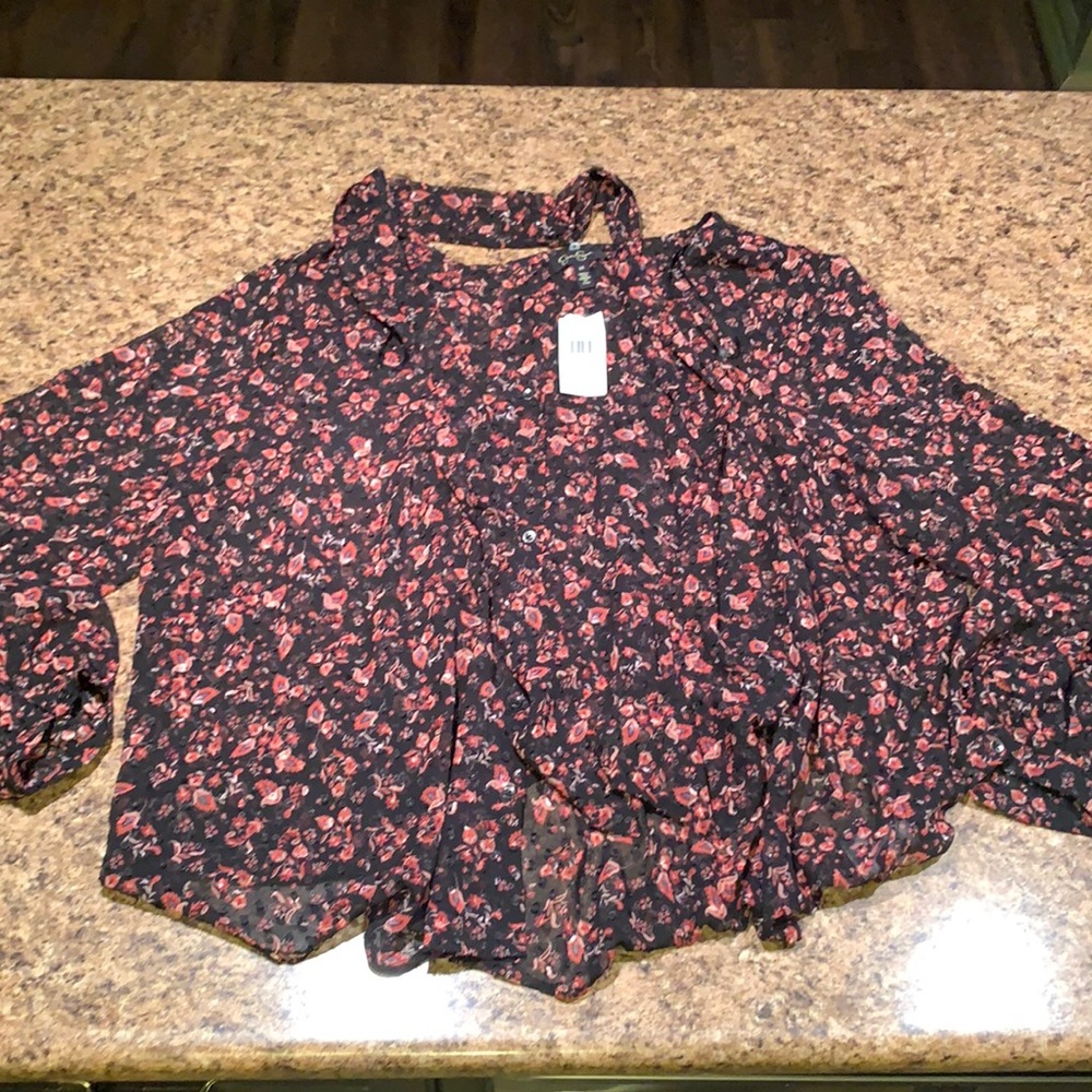 NWT Jessica Simpson Semi Sheer Blouse 2X